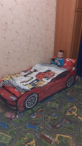 Кровать-машина ТУРБО КРАСНАЯ - фото 13662
